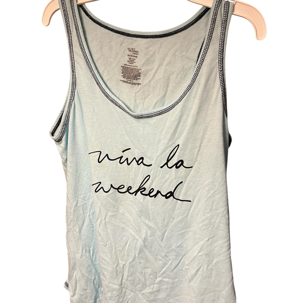 Secret Treasures Women's Tank Top - Light Blue